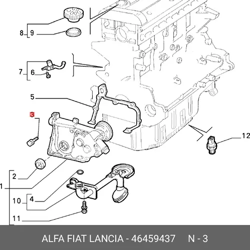 ВИНТ С ШАЙБОЙ 46459437 FIAT