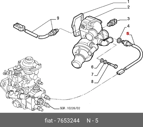 ВЫКЛЮЧАТЕЛЬ 7653244 FIAT