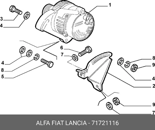 ГЕНЕРАТОР ВОССТАН. 71721116 FIAT