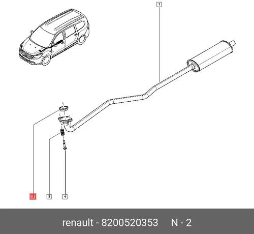 Кольцо уплотнительное автомобильное RENAULT 8200520353