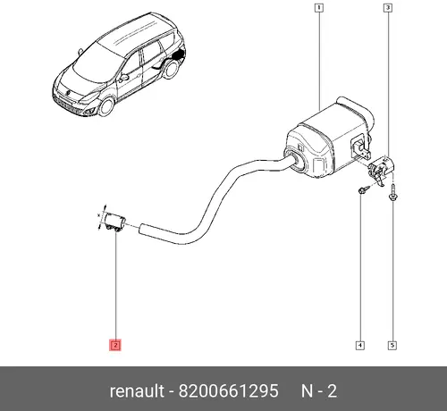 Хомут глушителя RENAULT 8200661295