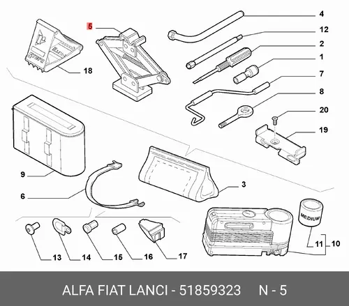 ДОМКРАТ 51859323 FIAT