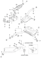 Прокладка глушителя KIA 0K52Y40305