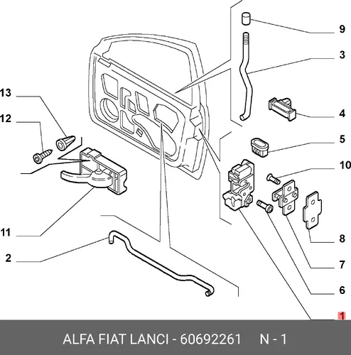 ЗАМОК 60692261 FIAT