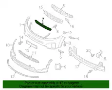 МОЛДИНГ ПЕРЕДНЕГО БАМПЕРА 86522-1U500 KIA