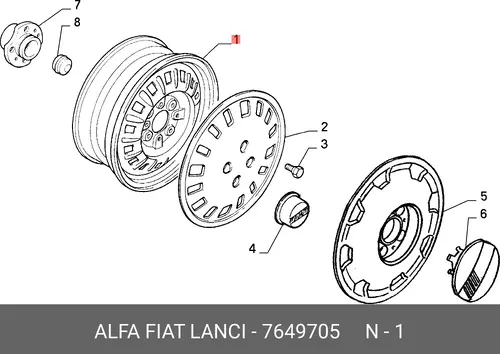 КОЛЕСО 7649705 FIAT