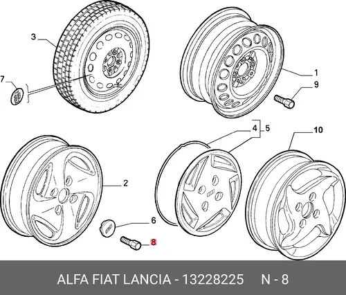 КОЛОНКА 13228225 FIAT