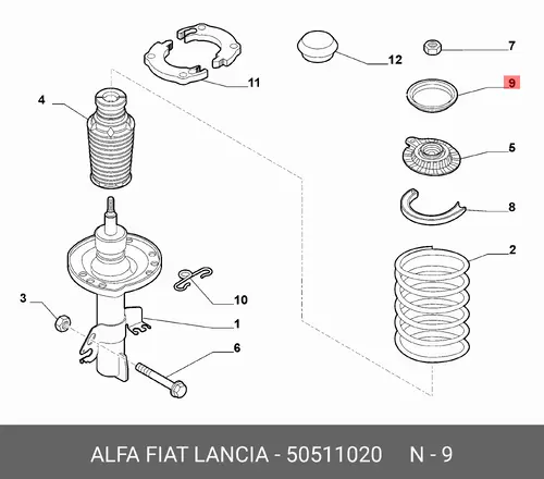 КОЛЬЦО 50511020 FIAT