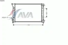 Радиатор системы охлаждения двигателя AVA VW2072