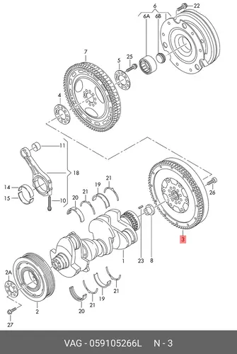 маховик двухмассовый Audi 059 105 266 L VAG
