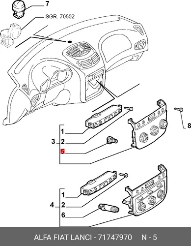 ЛАМПА 71747970 FIAT