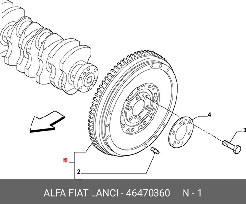 МАХОВИК ДВИГАТЕЛЯ 46470360 FIAT