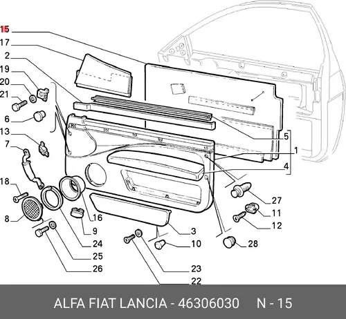 ОГРАЖДЕНИЕ 46306030 FIAT