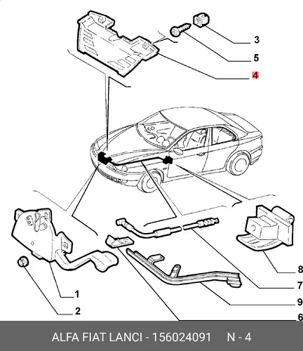 Решетка радиатора FIAT 156024091