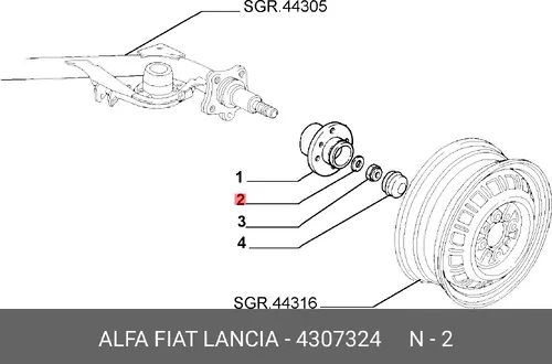 ПЛОСКАЯ ШАЙБА 4307324 FIAT