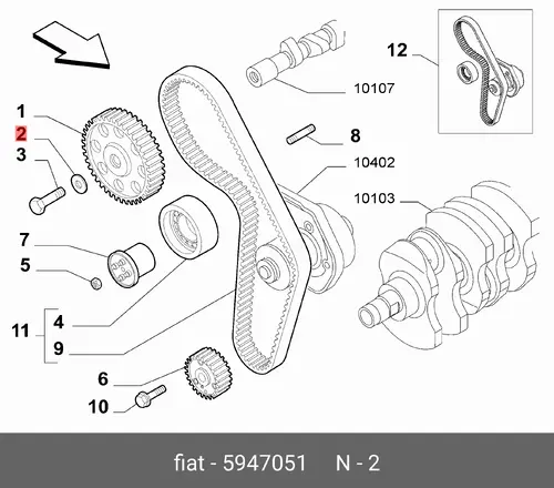 ПЛОСКАЯ ШАЙБА 5947051 FIAT