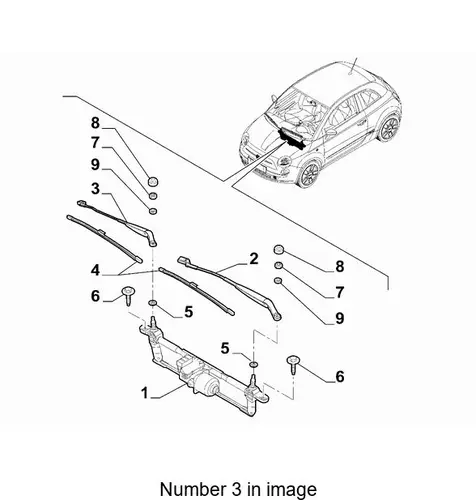 РЫЧАГ СТЕКЛООЧИСТИТЕЛЯ 735453761 FIAT
