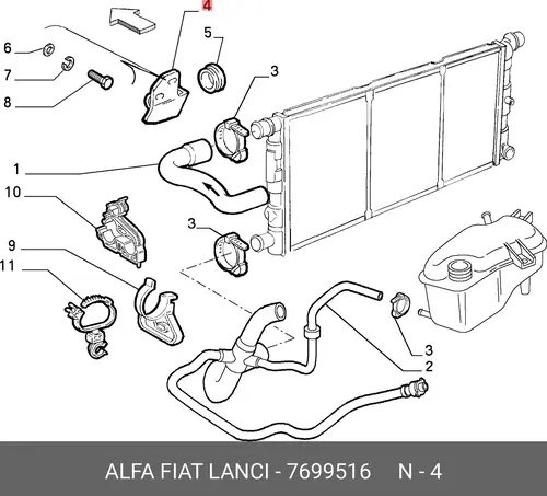 СКОБА 7699516 FIAT