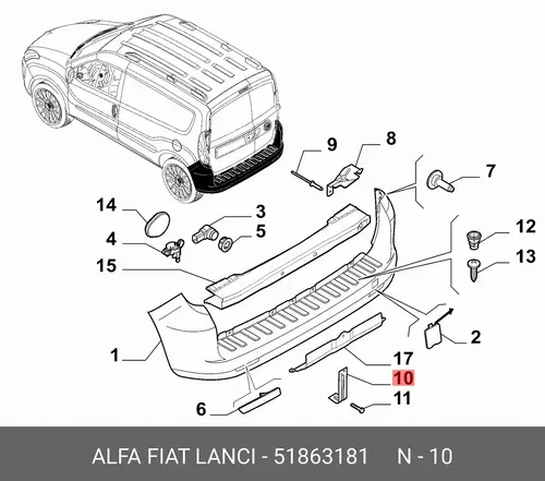 СКОБА 51863181 FIAT