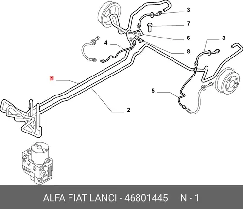 ТРУБА 46801445 FIAT
