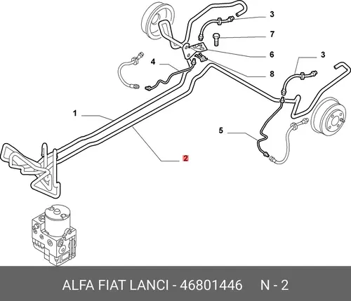 ТРУБА 46801446 FIAT