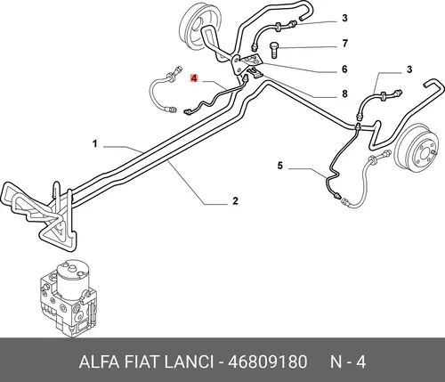 ТРУБА 46809180 FIAT
