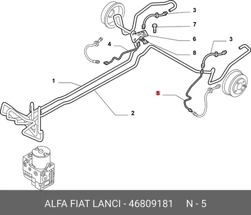 ТРУБА 46809181 FIAT