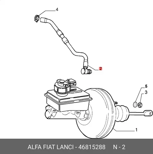 ТРУБА 46815288 FIAT