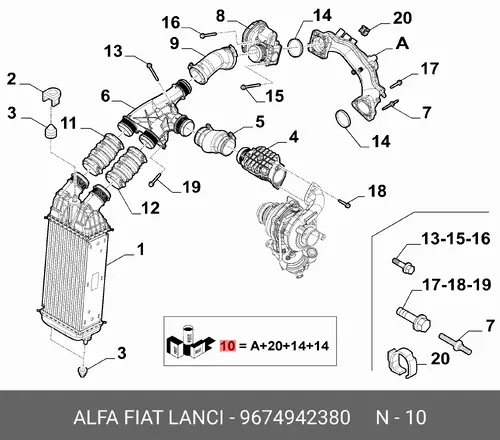 ТРУБА 9674942380 FIAT