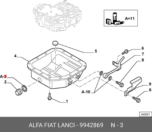 УПЛОТНЕНИЕ 9942869 FIAT