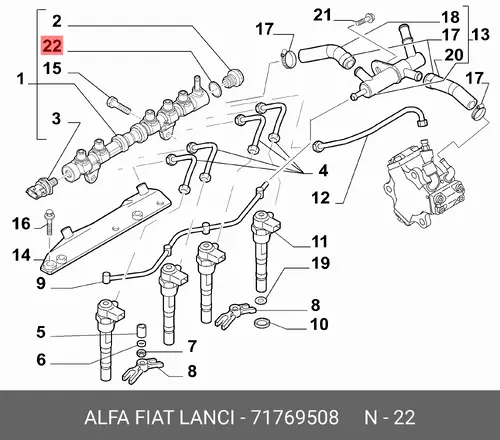 УПЛОТНЕНИЕ 71769508 FIAT