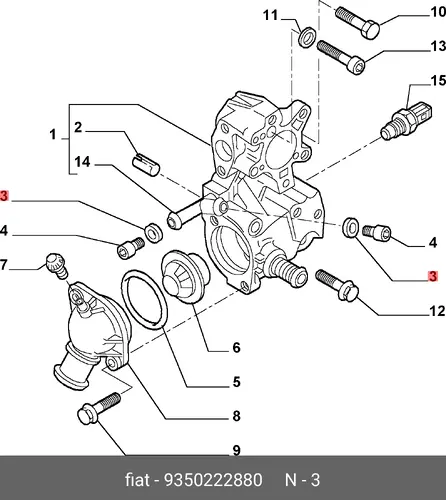 УПЛОТНЕНИЕ 9350222880 FIAT