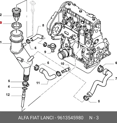УПЛОТНЕНИЕ 9613545980 FIAT