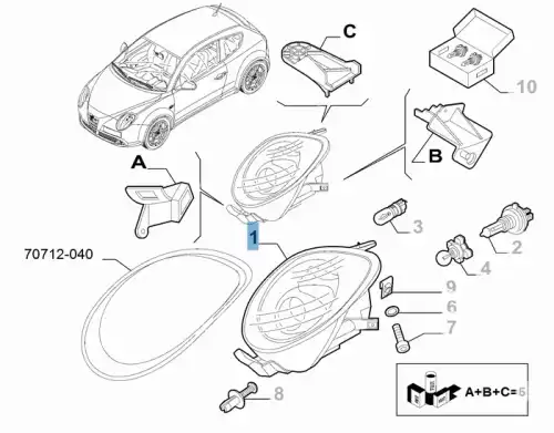 Фара FIAT 50527825