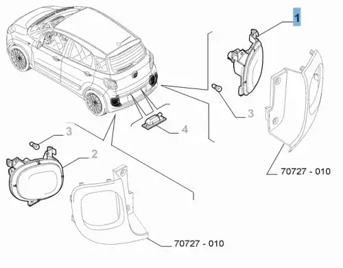 ФОНАРЬ ЗАДНЕГО ХОДА 51959332 FIAT