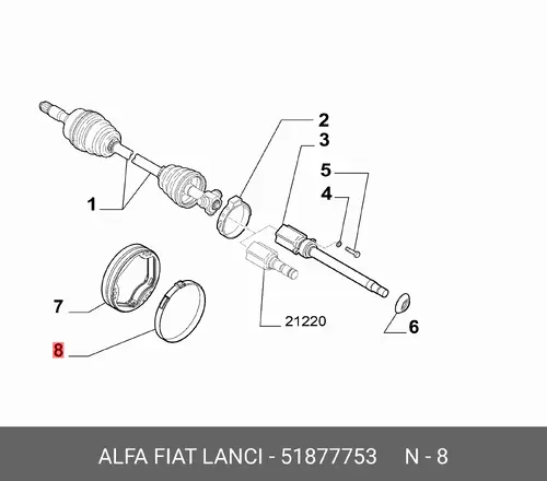 ХОМУТ 51877753 FIAT