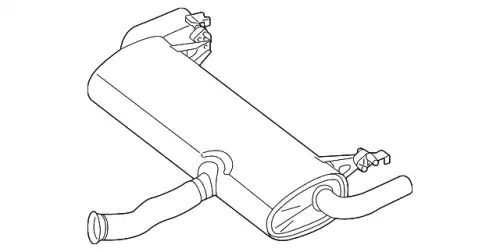 EXHAUST GAS LINE, REAR 2534904601 MB