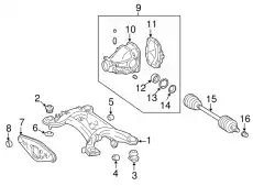 REAR AXLE SHAFT 2303507600 MB