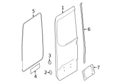 Door Shell !Rear Right \19>23 MB Sprinter 1500 2.0L L4 9077405400