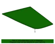 SIDE WINDOW PANE, TINTED 167 670 84 00 MB