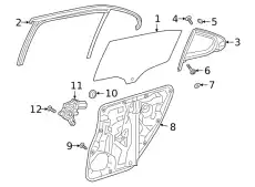 Movable Glass !Left \19>22 MB A 220 2.0L L4 177 735 87 00