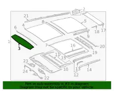 1677802000 SLIDING ROOF PANEL, GLASS MB
