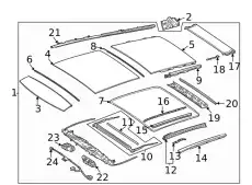 1677802000 SLIDING ROOF PANEL, GLASS MB