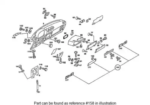 Ring, Instr Panel.Plastic ! \MB 123 689 00 80