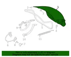 Trunk Lid ! \19>22 MB A 220 2.0L L4 177 750 01 00