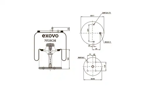 Пневмоподушка EXOVO 71725C3E