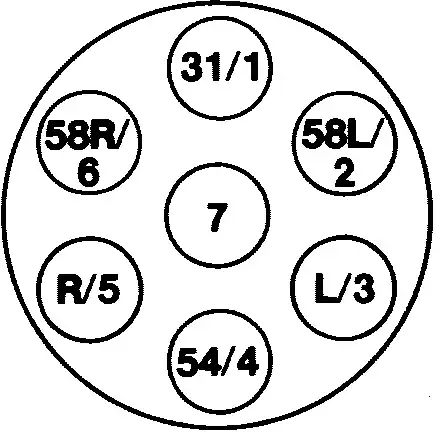 РОЗЕТКА 7 ПОЛЮСОВ 8JB 008 085-021 HELLA