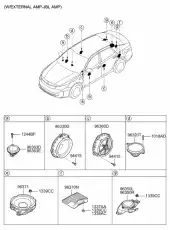 k speaker assy midrange lh динамик двери, 20вт 96320D4000 KIA