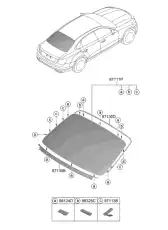 уплотнитель стекла 87130J6000 KIA