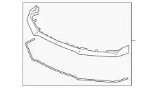 SPOILER, FR. BUMPER 71102TGHA00 HONDA
